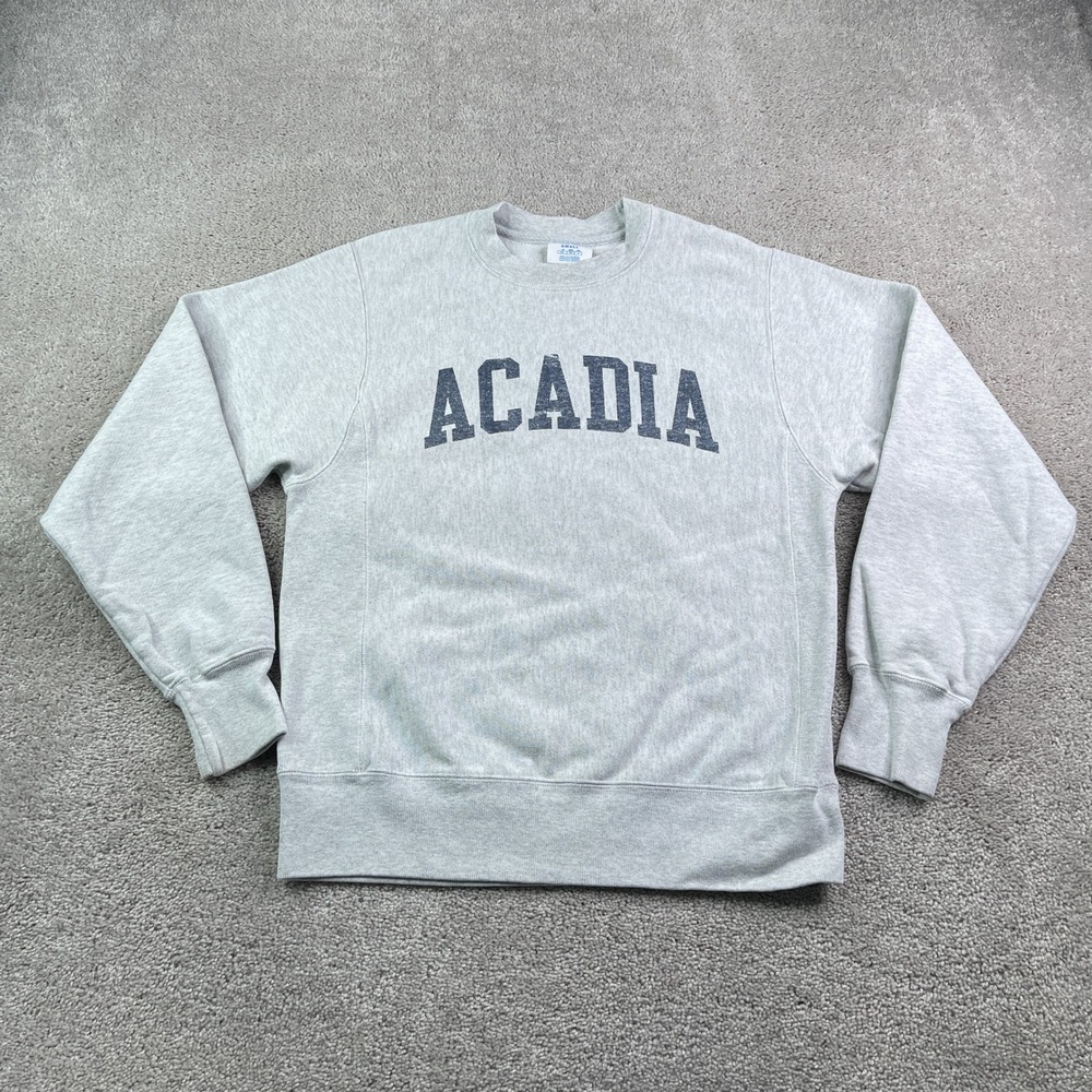 Champion Sweatshirt Mens Small Gray Acadia National Park Reverse Weave Pullover